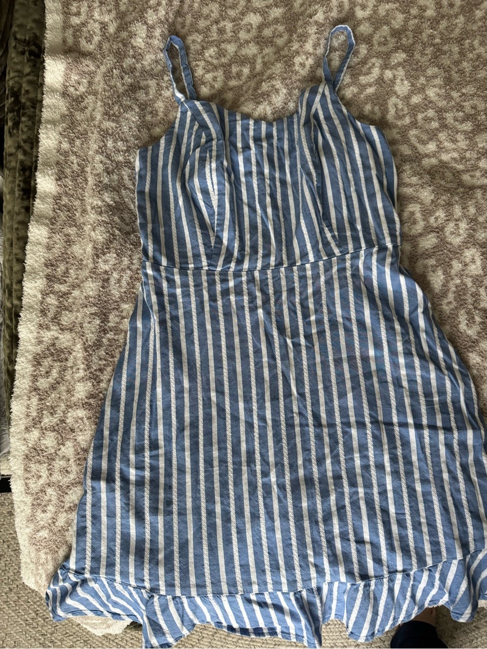Old Navy Blue and White Striped Sundress Top